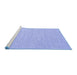 Sideview of Machine Washable Solid Blue Modern Rug, wshcon2180blu