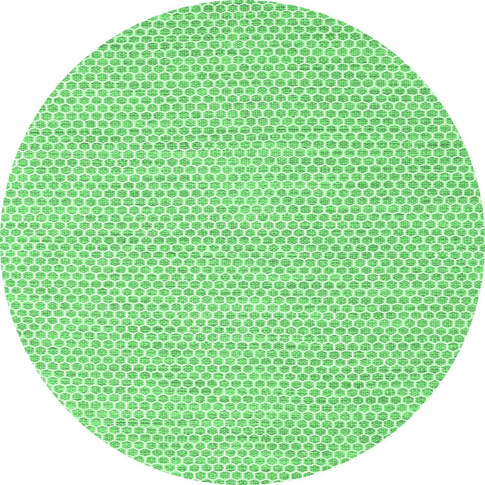 Round Solid Emerald Green Modern Rug, con2180emgrn