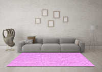 Machine Washable Solid Pink Modern Rug, wshcon2180pnk