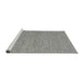 Serging Thickness of Machine Washable Contemporary Gray Rug, wshcon2181