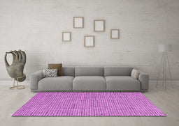 Machine Washable Abstract Pink Contemporary Rug in a Living Room, wshcon2181pnk