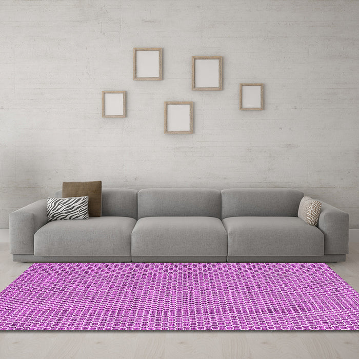 Machine Washable Abstract Pink Contemporary Rug in a Living Room, wshcon2181pnk