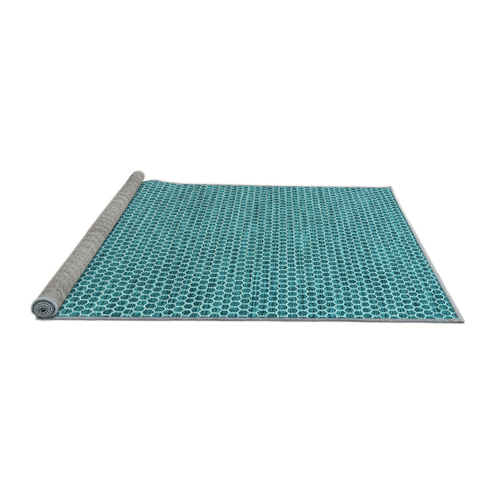 Sideview of Machine Washable Abstract Light Blue Contemporary Rug, wshcon2181lblu