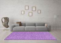 Machine Washable Abstract Purple Contemporary Rug, wshcon2181pur