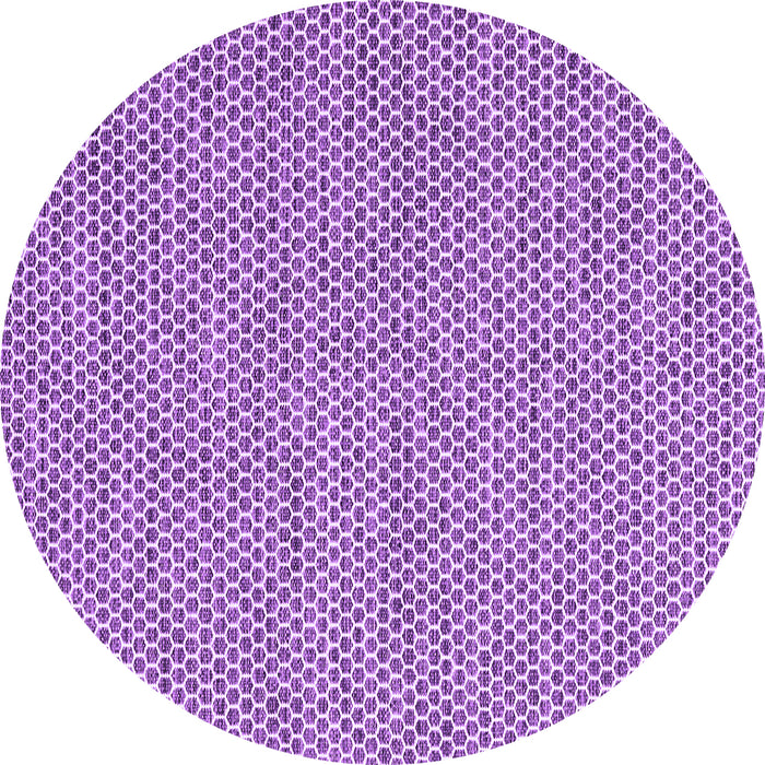 Round Abstract Purple Contemporary Rug, con2181pur
