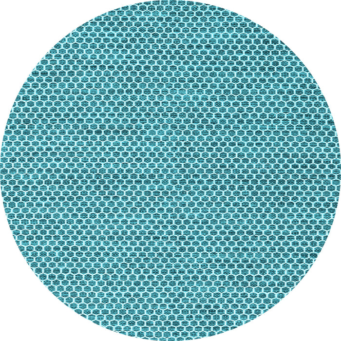 Round Abstract Light Blue Contemporary Rug, con2181lblu