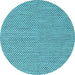 Round Abstract Light Blue Contemporary Rug, con2181lblu