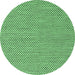 Round Machine Washable Abstract Emerald Green Contemporary Area Rugs, wshcon2181emgrn