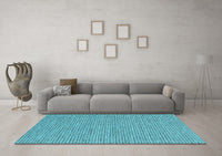 Machine Washable Abstract Light Blue Contemporary Rug, wshcon2181lblu