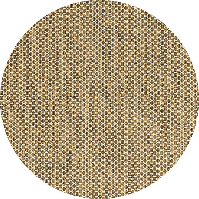 Round Abstract Brown Contemporary Rug, con2181brn