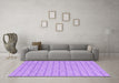 Machine Washable Abstract Purple Contemporary Area Rugs in a Living Room, wshcon2182pur