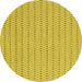 Round Abstract Yellow Contemporary Rug, con2182yw