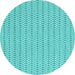 Round Abstract Turquoise Contemporary Rug, con2182turq