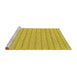 Sideview of Machine Washable Abstract Yellow Contemporary Rug, wshcon2182yw