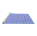 Sideview of Machine Washable Abstract Blue Contemporary Rug, wshcon2182blu