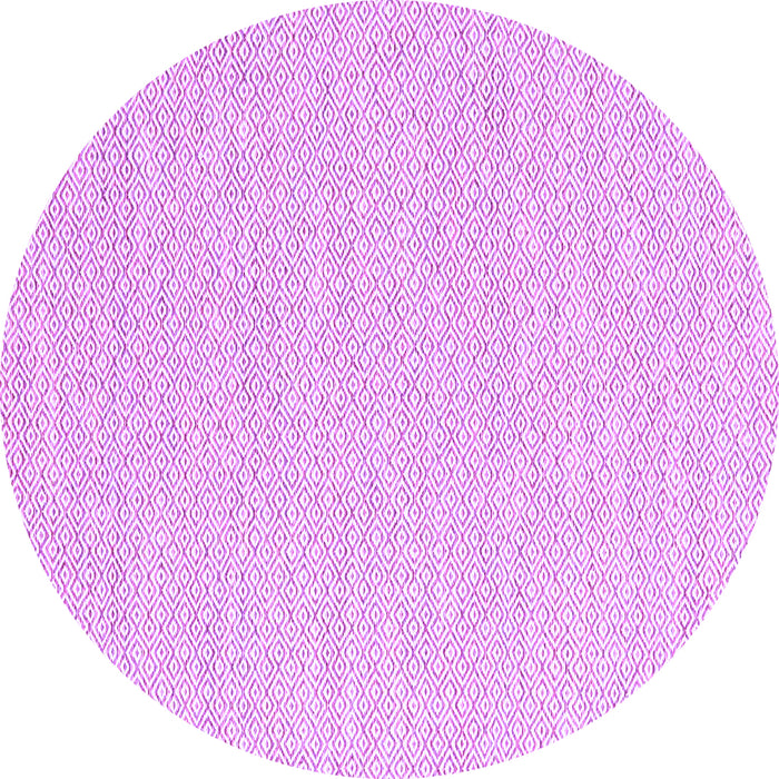 Round Machine Washable Solid Purple Modern Area Rugs, wshcon2183pur