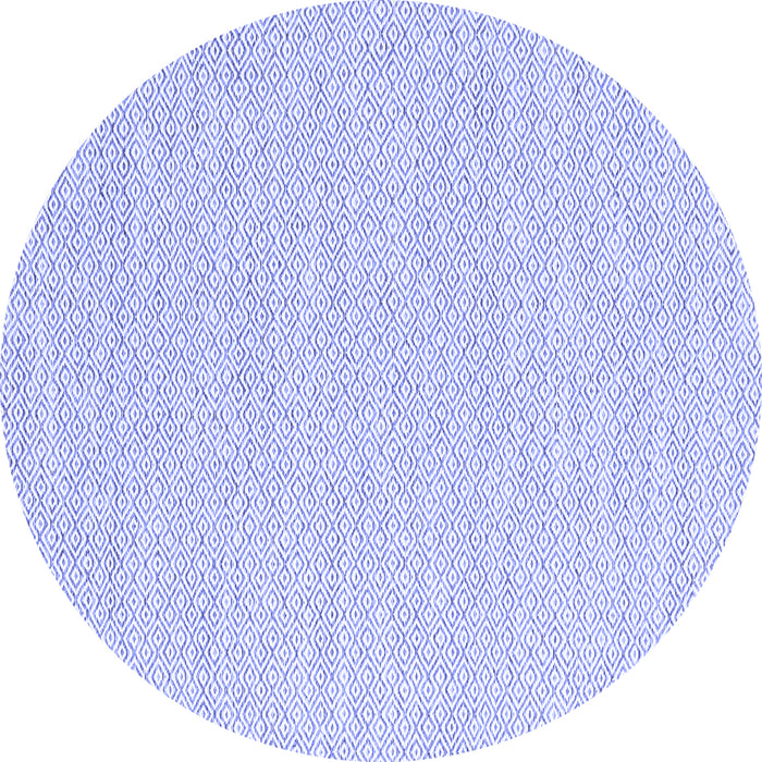 Round Machine Washable Solid Blue Modern Rug, wshcon2183blu