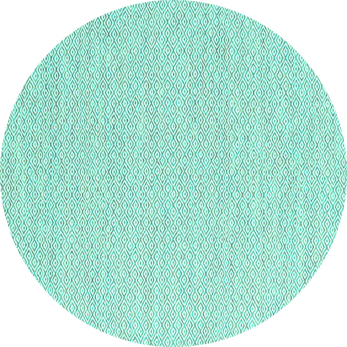 Round Solid Turquoise Modern Rug, con2183turq