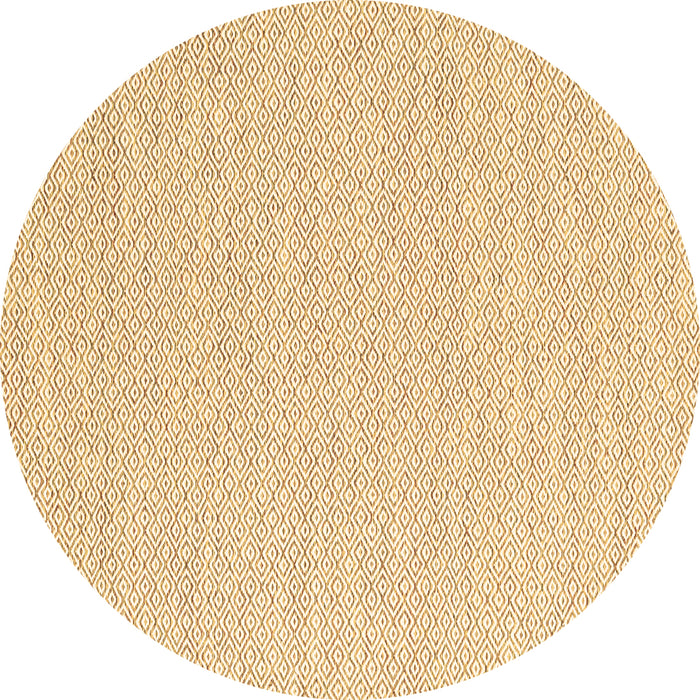 Round Machine Washable Solid Brown Modern Rug, wshcon2183brn