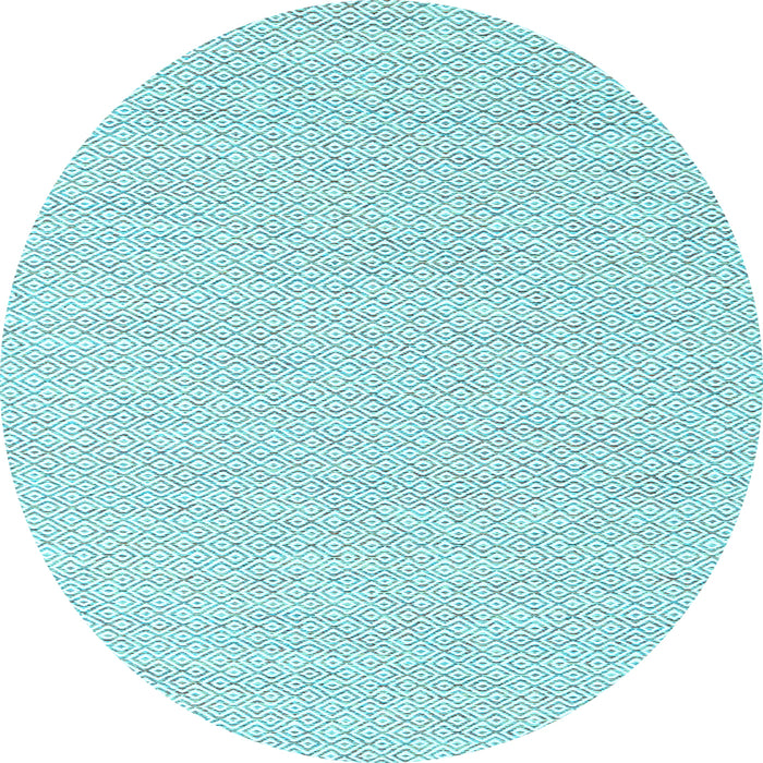 Round Machine Washable Solid Light Blue Modern Rug, wshcon2183lblu