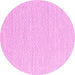 Round Solid Pink Modern Rug, con2183pnk