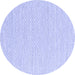 Round Solid Blue Modern Rug, con2183blu