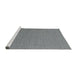 Serging Thickness of Machine Washable Contemporary Gray Rug, wshcon2184