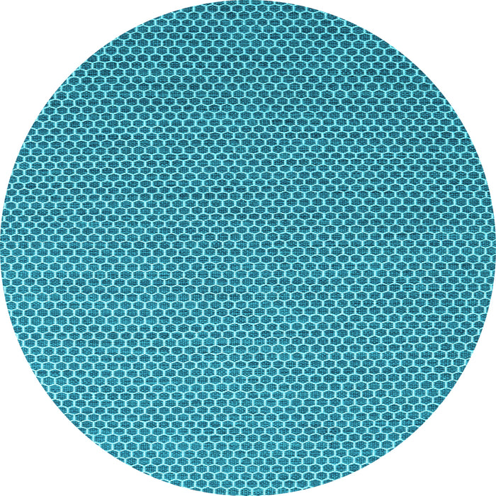 Round Abstract Light Blue Contemporary Rug, con2184lblu
