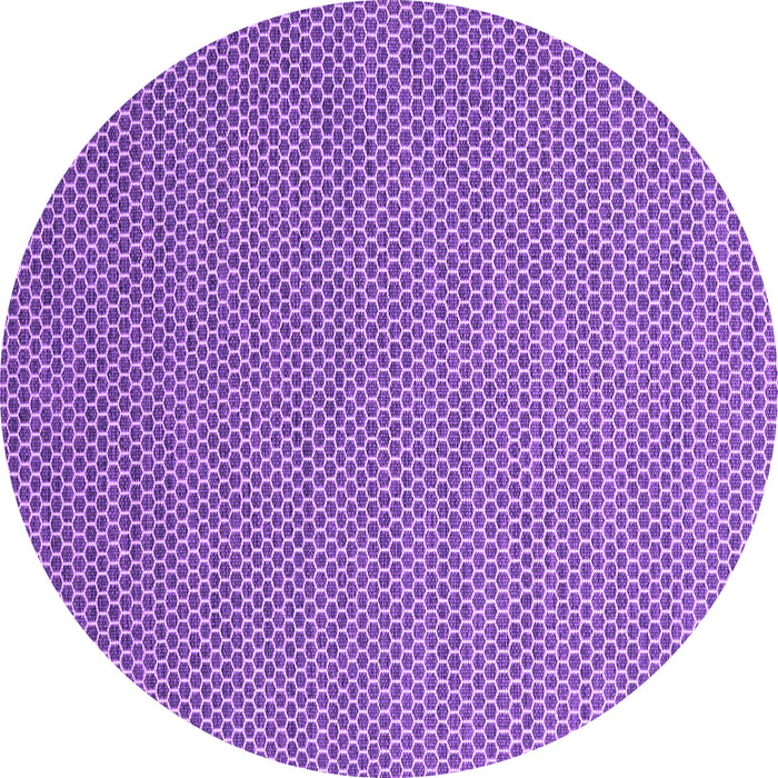Round Abstract Purple Contemporary Rug, con2184pur