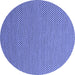 Round Abstract Blue Contemporary Rug, con2184blu