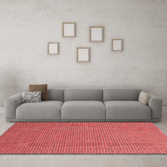 Contemporary Red Washable Rugs