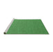 Sideview of Machine Washable Abstract Emerald Green Contemporary Area Rugs, wshcon2184emgrn