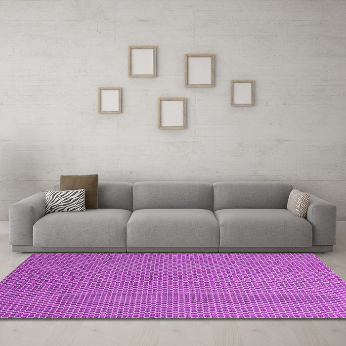 Machine Washable Abstract Pink Contemporary Rug in a Living Room, wshcon2184pnk
