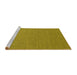 Sideview of Machine Washable Abstract Yellow Contemporary Rug, wshcon2184yw