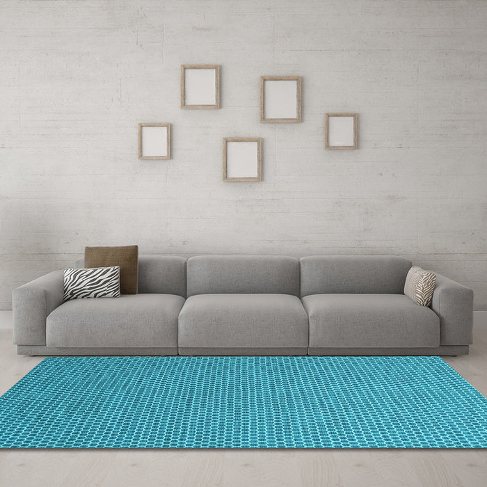Machine Washable Abstract Light Blue Contemporary Rug in a Living Room, wshcon2184lblu