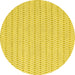 Round Machine Washable Abstract Yellow Contemporary Rug, wshcon2185yw