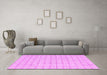 Machine Washable Abstract Pink Contemporary Rug in a Living Room, wshcon2185pnk