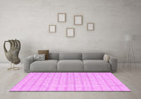 Machine Washable Abstract Pink Contemporary Rug, wshcon2185pnk