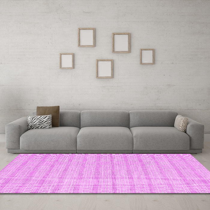 Machine Washable Abstract Pink Contemporary Rug in a Living Room, wshcon2185pnk