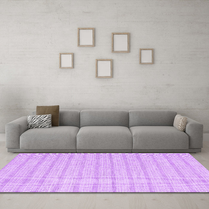 Machine Washable Abstract Purple Contemporary Area Rugs in a Living Room, wshcon2185pur