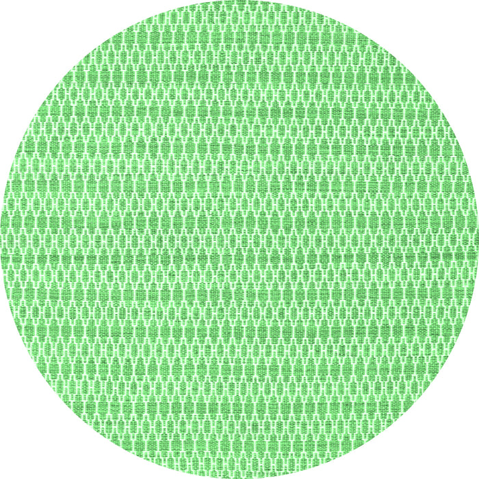 Round Abstract Emerald Green Contemporary Rug, con2185emgrn