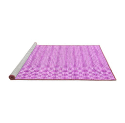 Sideview of Machine Washable Abstract Pink Contemporary Rug, wshcon2186pnk