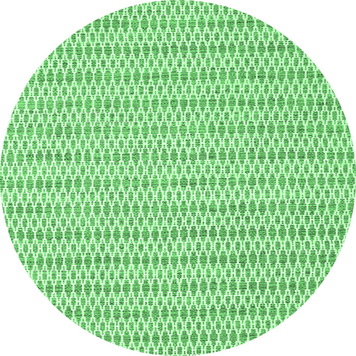 Round Abstract Emerald Green Contemporary Rug, con2186emgrn