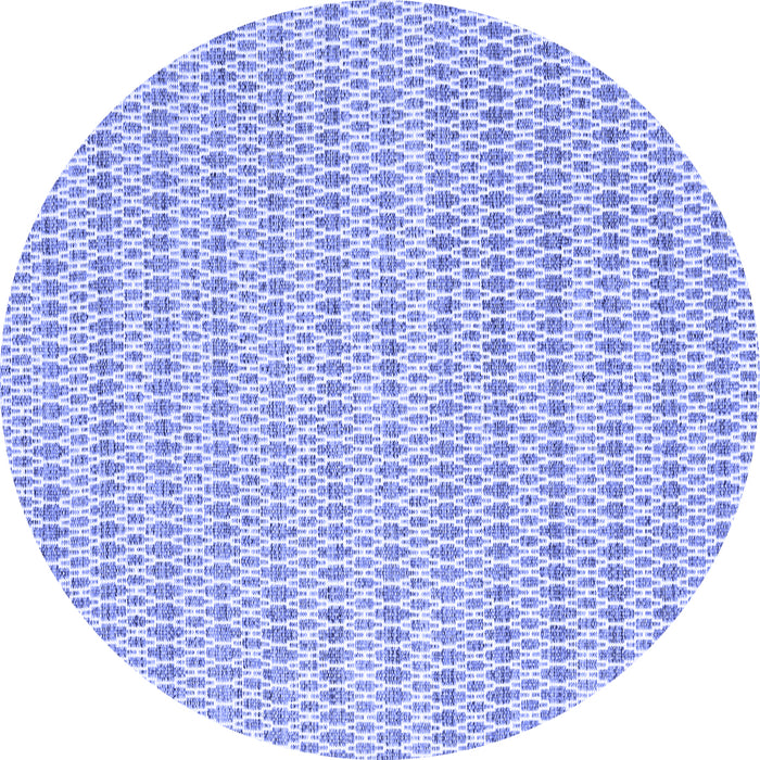 Round Abstract Blue Contemporary Rug, con2186blu