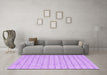 Machine Washable Abstract Purple Contemporary Area Rugs in a Living Room, wshcon2186pur