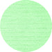 Round Solid Emerald Green Modern Rug, con2187emgrn