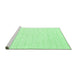 Sideview of Machine Washable Solid Emerald Green Modern Area Rugs, wshcon2187emgrn