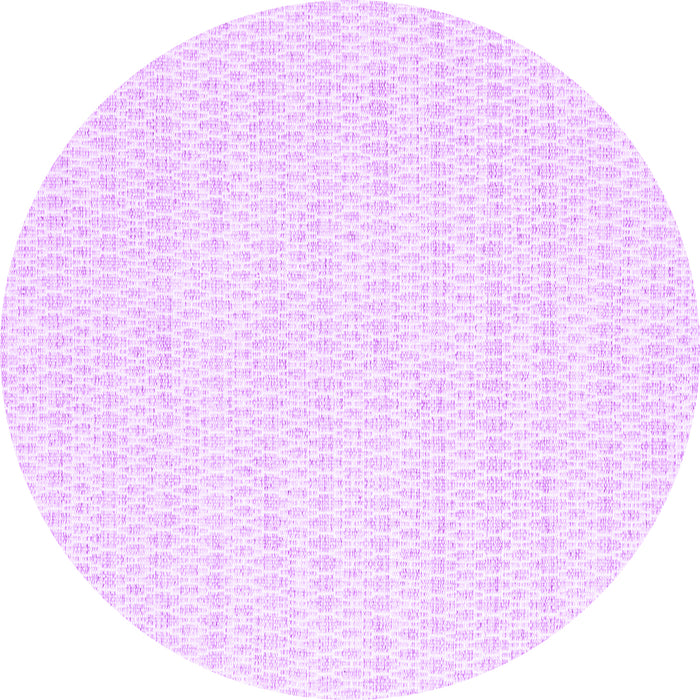 Round Machine Washable Solid Purple Modern Area Rugs, wshcon2187pur