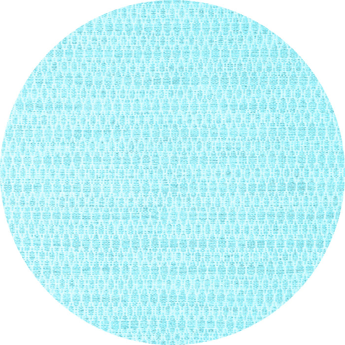 Round Machine Washable Solid Light Blue Modern Rug, wshcon2187lblu