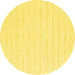 Round Solid Yellow Modern Rug, con2187yw